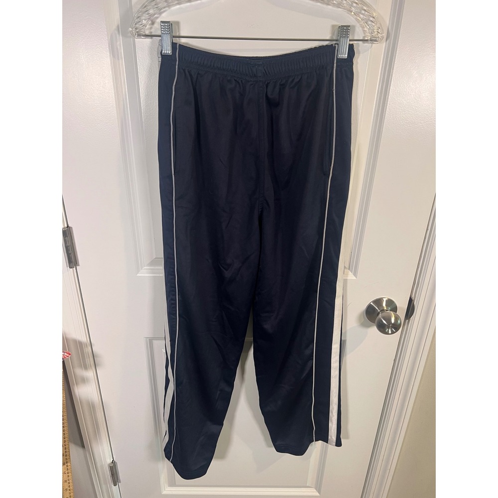 East West Boys Track Pants Side Stripe Navy Blue‎ XL 18/20